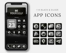 App Icons Ios Aesthetic Iphone Home Screen Themes Silver Etsy App Icon Apple Watch Apps Homescreen