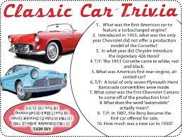 Challenge them to a trivia party! Classic Car Trivia Jamestown Gazette