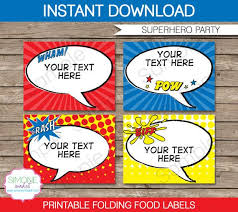 Editable Birthday Nutrition Facts Label Template Superhero Food Labels Buffet Tags Tent Cards Party Decorations Instant Download With Editable Text You Personalize At Home Superhero Party Food Superhero Party Printables Party Food Label Template