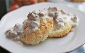Image result for sausage gravy biscuits