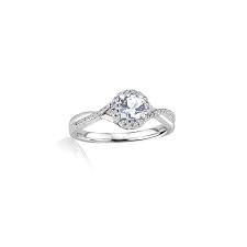 Albert's Sterling Silver Diamond Aquamarine Fashion Ring R6417-AQ-SS