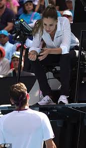 Mirka is a companion who also helps her husband in his professional life: Australian Open Chair Umpire Marijana Veljovic Steals The Show Daily Mail Online