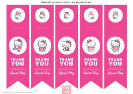 Birthday Thank You Gift Bags Diy Free Hello Kitty Gift Bag Tags Justlovedesign Hello Kitty Favors Hello Kitty Theme Party Hello Kitty Birthday Party