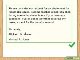 Waiver of penalty policy de 231j rev. 3 Ways To Write A Letter To The Irs Wikihow