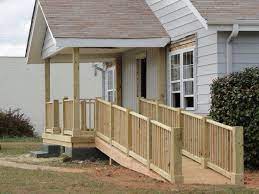 As aesthetically pleasing as a front porch on a traditional home, there are certain really nice design for an accessible wheel chair ramp. Porch With Ramp House With Porch Porch Design