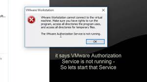 How To Fix Vmware Authorization Service Not Running Error Permanent Fix For Vmware Authorization Service Not Running E Best Bookmarks Social Bookmarking Fix It