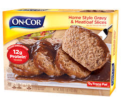 Place these in a baking dish and cover with the marinade. On Cor Meatloaf And Gravy