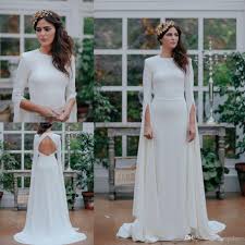 Angeblich soll meghan markle zur hochzeit ein kleid dieser designerin tragen. Grosshandel Neue Meghan Markle Stil Brautkleider Mit Langen Armeln Sweep Zug Aushohlen Zuruck Mass Garten Brautkleider Von Fbdh05 156 01 Auf De Dhgate Com Dhgate