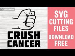 Crush Cancer Svg Free Breast Cancer Svg Survivor Svg Instant Download Silhouette Cameo Shirt Design Cancer Svg Free Vector Files 0385 Freesvgplanet