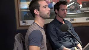 James Lehane in studio with Neil Mitchell