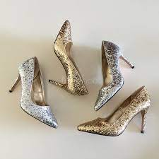 Chaussures de soirée avec des paillettes d'or buy chine. Parti Chaussures Femme Glitter Talons Stiletto Talon Paillettes Chaussures Soiree Milanoo Com