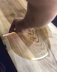 Blue Resin And Walnut Table Resin Furniture Walnut Table Wood Design