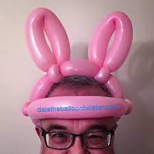 This Is An Instructional Video For Making A Two Balloon Bunny Ear Hat In 2021 Balloon Animals Balloon Bunny Balloons