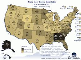 Beer Excise Tax Rate By State Breakdown Pretty Cool Map