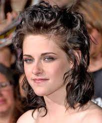 Kristen Stewart Long Curly Half Up Hairstyle