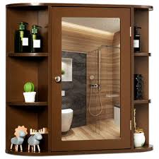 Buy bathroom storage cabinets online. Generic Multipurpose Mount Wall Surface Bathroom Storage Cabinet Mirror Brown