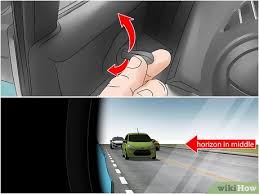 Assume the driving position, you should get a full view of the rear window with a quick glance, your head or neck needn't move. How To Adjust Car Mirrors 10 Steps With Pictures Wikihow