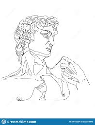 See more ideas about drawings, line art, . One Line Drawing Sketch David Sculpture Modern Single Line Art Aesthetic Contour Stock Vector Illustration Of Greek Antique 150755204