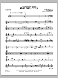 Mike Tomaro Isn T She Lovely Alto Sax 2 Sheet Music Download Pdf Score 331705