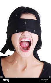 Blindfolded facial