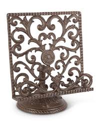 G G Collection Metal Acanthus Leaf Cookbook Stand Cook Book Stand Cookbook Holder Gg Collection