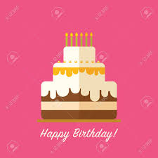 Real bamboo wood greeting card with birthday cake design, premium handmade wooden card perfect gift for sending birthday wishes visit the heartspacecards store. Happy Birthday Cake For Greeting Card Design Isolated In Flat Style Royalty Free Cliparts Vectors And Stock Illustration Image 68836627