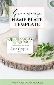 Greenery Wedding Placement Cards Eucalyptus Leaves Place