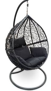 outdoor swing hanging egg pod chair black wicker w black cushions pod chair chair black cushions