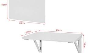 Sobuy Fwt05 W Bureau Table De Cuisine Table Murale Rabattable En Bois 75 60cm Blanc Amazon Fr Table Murale Rabattable Table Murale Table De Cuisine Pliante