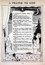 1950s A Prayer To God Christian Poem Rhyme Woorden