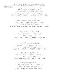 At this point, you need to begin balancing hydrogen atoms by adding hydrogen ions (h+) to one side of. 35 Oxidation Reduction Reactions Worksheet Answers Free Worksheet Spreadsheet