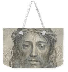 The Sudarium of Saint Veronica Bath Towel by Claude Mellan
