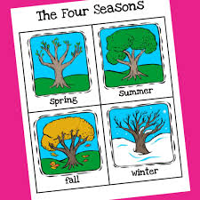 Weather Seasons Printable Cards Prekinders