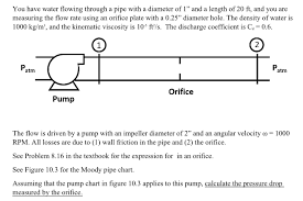 you have water flowing through a pipe with a diame