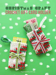 Learn how to make these totally adorable christmas ornament gift card holder tags in today's vid. Crochet Gift Card Holder Christmas Ornament My Poppet Makes