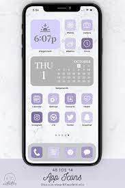 Ios 14 Icons Purple Purple Ios 14 Aesthetic App Icons Etsy App Icon Iphone App Layout Iphone Apps