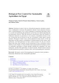 In general, routine pesticide applications in and around your home. Pdf Biological Pest Control For Sustainable Agriculture In Egypt