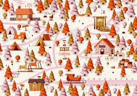 Showcase And Discover Creative Work On The World S Leading Online Platform For Creative Industries Christmas Art Illustrated Map Illustration Art Design