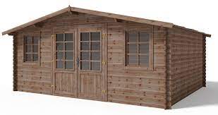 abri de jardin en bois bassican 23 m traite autoclave marron abri de jardin jardins en bois abri bois