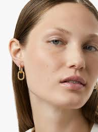 Double Rectangle hoop earrings