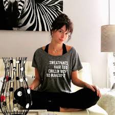 Check spelling or type a new query. Sweatpants Hair Tied Chillin With No Makeup On Dolman Stronggirlclothing