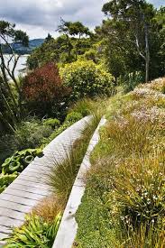 Dunedin Landscape Design Thom Residence Doctor S Point Otago Garden Landscape Design Sloped Garden Native Garden