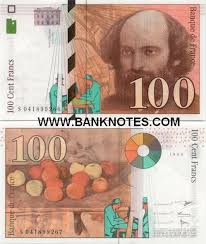 France 100 Francs 1998 Paul Cezanne French Artist And Painter Aix En Provence 1839 1906 In The Background An Evoca Paul Cezanne Evocation French Artists