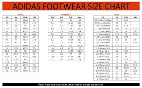 Adidas Soccer Cleat Size Chart Best Picture Of Chart