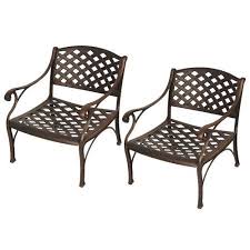 417 For Two Chairs Amazon Com Walker Edison Cast Aluminum Deep Seating Chairs Set Of 2 Brown Patio Deep Seating Chair Deep Seating Patio Furniture Sets