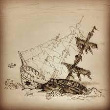 How do you draw a pirate ship? Pin By Inx N Art On Tattoo Art Sketches All Pieces And Pics Are Done By Me Unless Otherwise Stated Thank You For Taking A Look Shipwreck Tattoo