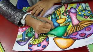 Gambar pemandangan menggunakan pensil warna. How To Colour Mushroom Cara Mudah Mewarna Cendawan By Cikgu Norazian Rona Part 2 Youtube