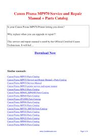 If you remove an ink tank, replace it immediately. Canon Pixma Mp970 Service And Repair Manual Parts Catalog By Lan Huang Issuu