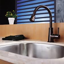 Shop for bronze kitchen faucets in shop kitchen faucets by finish. Kraus Kbu10kpf2220ksd30orb 23 Inch Undermount Single Bowl Stainless Steel Sink With Pull Out Faucet Soap Dispenser 9 Inch Bowl Depth 16 Gauge Undercaoted Insulation And Satin Finish Oil Rubbed Bronze
