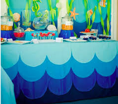 Layered Tablecloths Sea Party Ideas Sea Birthday Sea Birthday Party